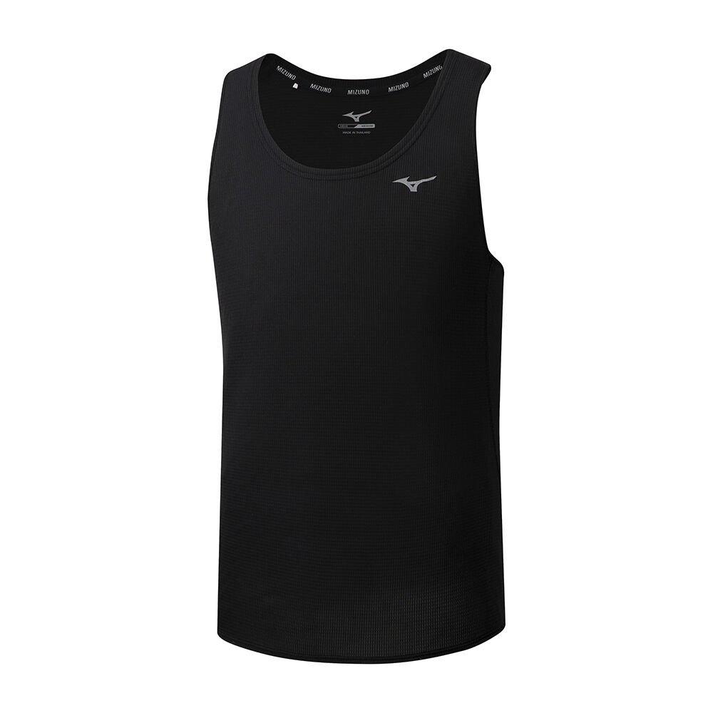 Men's Mizuno Tank Tops Black DryAeroFlow Tank Apparel - J2GA001109